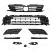 Unbranded 9PC For Jetta 2015-2018 Upper Lower Chrome Grille Mesh