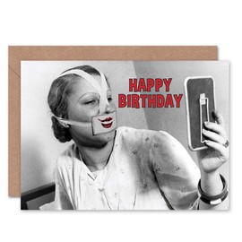 CARD GREETING HAPPY BIRTHDAY WEIRD NURSE LIPS