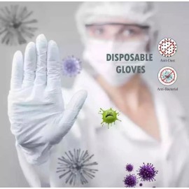 Sihpac 50 Pares Guantes Desechables Farmacéutico Vinil Libre Latex