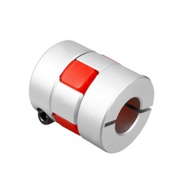TA-VIGOR Shaft Coupling 8mm to 14mm Bore Aluminium Plum Flexible Coupler Joint, L35xD30mm Clamp Jaw Shaft Coupling for 3D Printer CNC Machine and Servo Stepped Motor