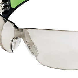 Sellstrom Lightweight, Comfortable, Slip Resistant, Anti-Scratch Protective Eyewear Safety Glasses, Indoor/Outdoor Lens, Soft Nose Piece, Co-Molded Temples, Black/Green, 5"x3" (Qty 1), S71102