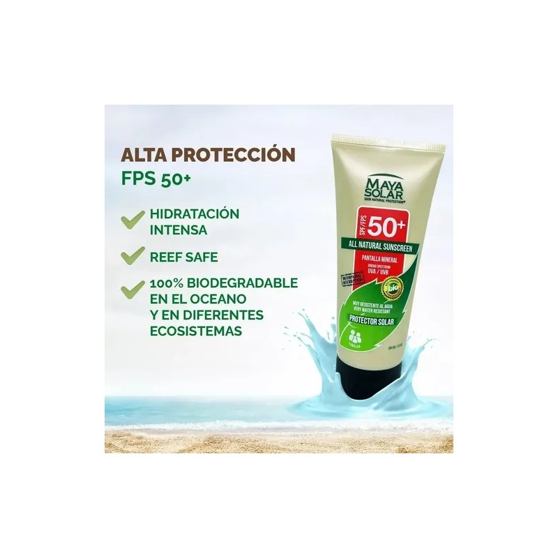 Bloqueador Solar Biodegradable Fps 50 Con Producto De