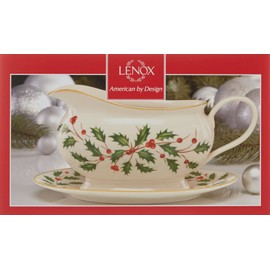 Lenox Holiday Gravy Boat and Stand