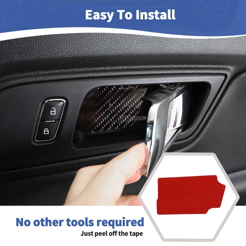 RT-TCZ for Mustang Carbon Fiber Inner Door Handle Bowl Trim