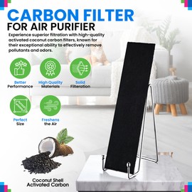 Carbon Pre Filter Replacement 20.2" x 3.9" Compatible with Honeywell Quiet Clean Tower Air Purifier Filters - Fits HFD120-Q HFD123 HFD140BWM HFD140 HFD230 - Absorbs Odors & Freshen the Air (4-Pk)