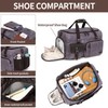 SHENHU Travel Duffle Bag Weekender Bag with Shoe Compartment Overnight