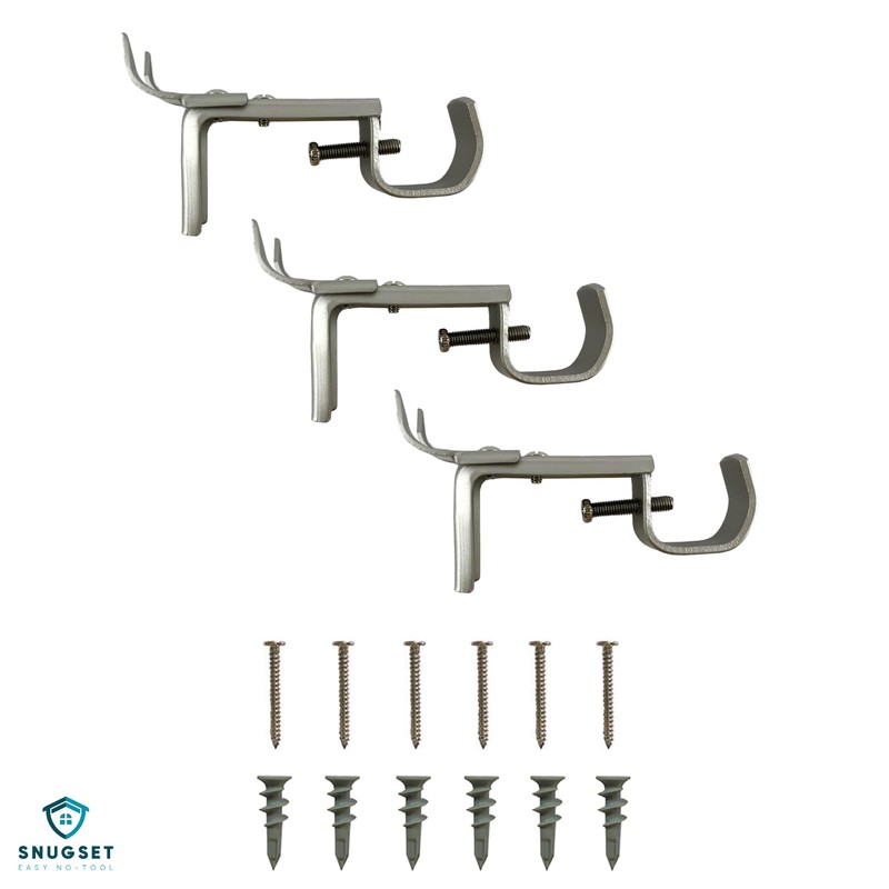 SNUGSET Universal Brackets Nickel, Set of 3