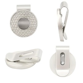 Dadulam Magnetic Hat Clips Golf Ball Marker Holder Golf Ball Aiming Marker Golf Training Aids Accessories (Silver)