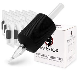 WARRIOR Tattoo Tubes/Disposable Tattoo Grip with Long Tip in Soft Rubber 30mm Diamond Shader Pack of 15 pcs (1.2/7D)