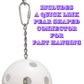 Mandarin Bird Toys by M&M 1075 Paci Buoy Dolphin Puller - Hand-crafted Interactive Hanging Bird Cage Toy, Colorful Acrylic Parts, Pullable Chain Legs, Great Fun for Small to Medium Size Pet Birds