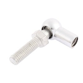 Aexit 8mm (Standard Parts) Male Female Thread Diameter L Shaped Ball Joint Rod End Bearing (33ry505qf32) Silver Tone