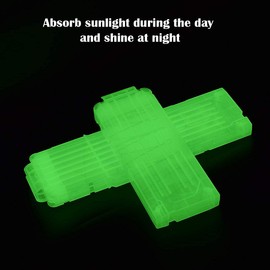 OIMIO Soft Bullet Clips 12-Darts Quick Reload Clips Magazine Clips for Nerf Toy Dart Gun 4pcs (Luminous White)