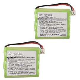 Synergy Digital Baby Monitor Batteries, Compatible with Harting & Helling MBF4080 Baby Monitor, (Ni-MH, 4.8V, 700 mAh), combo-pack includes: 2 x SDOTH-H7115 Batteries