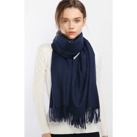 RIIQIICHY Scarfs for Women Fall Winter Navy Pashmina Shawls and Wraps for Evening Dresses Wedding Shawl Blanket Scarves