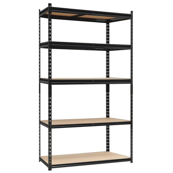 5-Tier Adjustable Metal Storage Shelving Unit, 2000LBS Capacity Storage Shelves