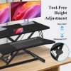 IGANG 37" Black Home Office Desk Riser Adjustable Standing Desk