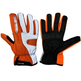 BIKE GelPro Hi-Vis Waterproof, Windproof & Touchscreen friendly cycling gloves - NEW & IMPROVED 2023 Model - Unisex (Orange Hi-Vis, Medium)