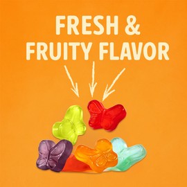 Mini Gummi Butterflies - Gummy Candy - Multicolor Sweet Gummies butterfly, 6 Assorted Fruit Flavors, Made with Real Fruit Juice, Variety Pack (150 PCS/LB)