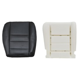 NLQR Driver Side Bottom Replacement Seat Cover & Foam Cushion Black Compatible with Ford F250 F350 F450 F550 Lariat Super Duty XLT 2002 2003 2004 2005 2006 2007