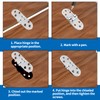 4Pcs Heavy Duty Folding Table Hinges, Silver Sewing Machine Flip