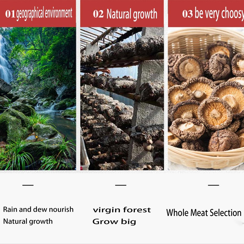 Dried Shiitake Mushrooms 7.05 Ounces, Quick Hydration, Soft Texture, Fresh