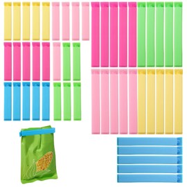DAWRIS Pack of 50 Sealing Clips, 6 cm and 11 cm Clips for Bags, Sealing Clips, Colourful, Bag Closure, Clippers for Bags, Good Sealing Performance, Reusable for Food, Kitchen Storage