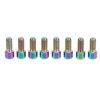 RISK 8Pcs Mountain Bike Pedal Bolts Titanium Alloy Anti Slip