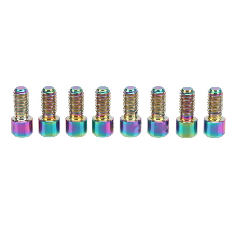 RISK 8Pcs Mountain Bike Pedal Bolts Titanium Alloy Anti Slip