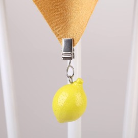 TwoFish Home Set of 4 Lemon Resin Tablecloth Weights Clips Handicraft Lemon Tablecloth Clamps Pack of 4