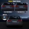 CAMECHO 4 Channel Dash Cam Car, 360° Rotatable Front Rear