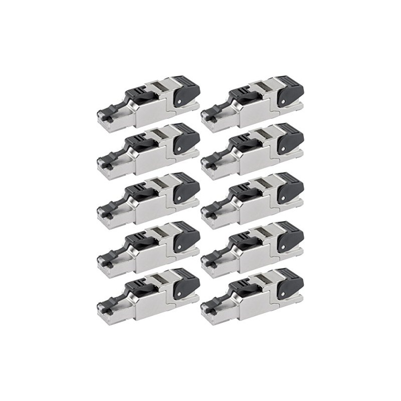 Telegärtner J00026A2000 Field Assembled RJ45 Connector for AWG24/1-AWG22/1, AWG27/7-AWG22/7 (10,