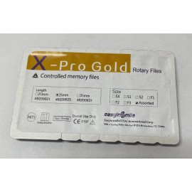 Easyinsmile X-Pro Gold Taper NITI Endo Rotary Files Controlled Memory Files Assorted - 21MM