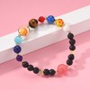 MENGLINA Women Stone Bead Charm Bracelet Universe Galaxy the Eight