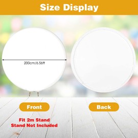 Pure White Round Background, Diameter 2 m Polyester Photography Background, Foldable White Background Cover for Wedding, Birthday, Party, Decoration, Studio, Portrait Props (No Stand)