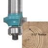 HARFINGTON Roundover Router Bit 1/2 Shank 5/32" Radius Carbide Tipped