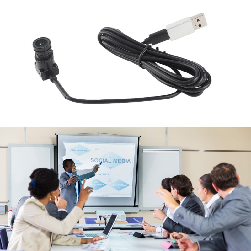 1080P Webcam with Microphone, Type-C Web Camera, Fixed Focus, Plug