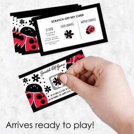 Big Dot of Happiness Happy Little Ladybug - Baby Shower or Birthday Party Game Scratch Off Cards - 22 Count