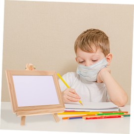 Operitacx 1 Set Chalkboard Calligraphy Painting Board Desktop Easel Movable Decoration Children Painting Easel Office Sign Table Easels for Painting Pizarrones Para Niños White Woods