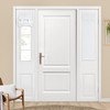 HOMEIDEAS Blackout Linen Sidelight Curtains for Front Door, Side Door