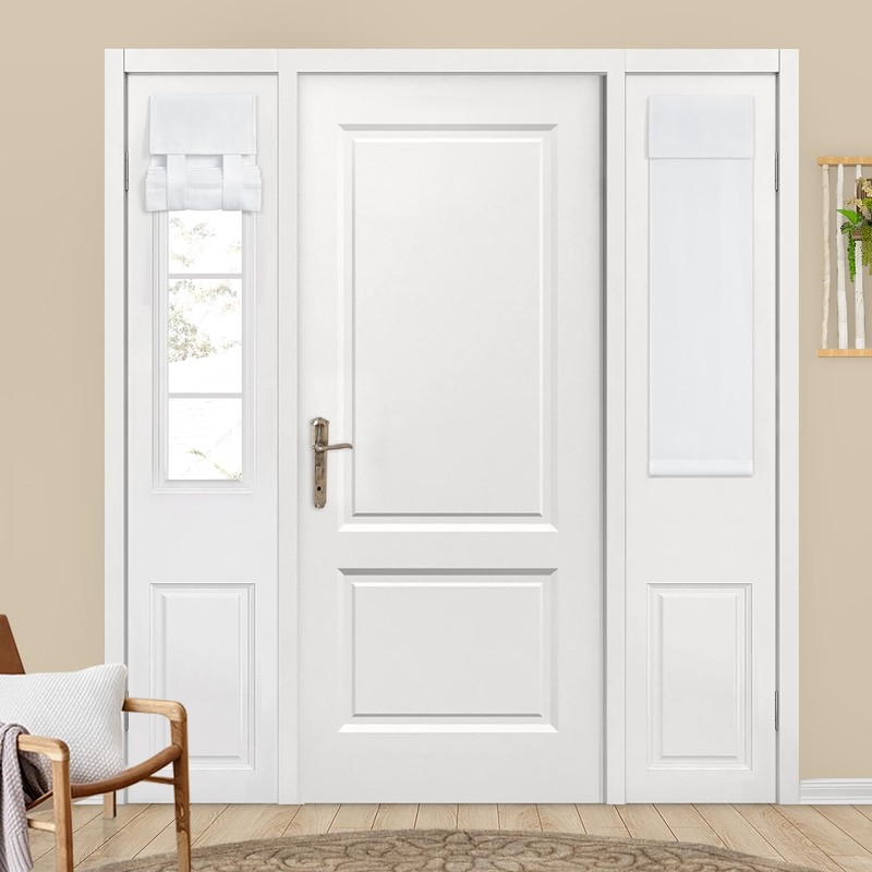 HOMEIDEAS Blackout Linen Sidelight Curtains for Front Door, Side Door