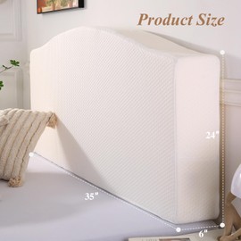 Gpround Dorm Headboard Portable Cushion Bed Mattress Gap Filler Memory Foam College Headboard Pillow with Removable Washable Cover Twin XL