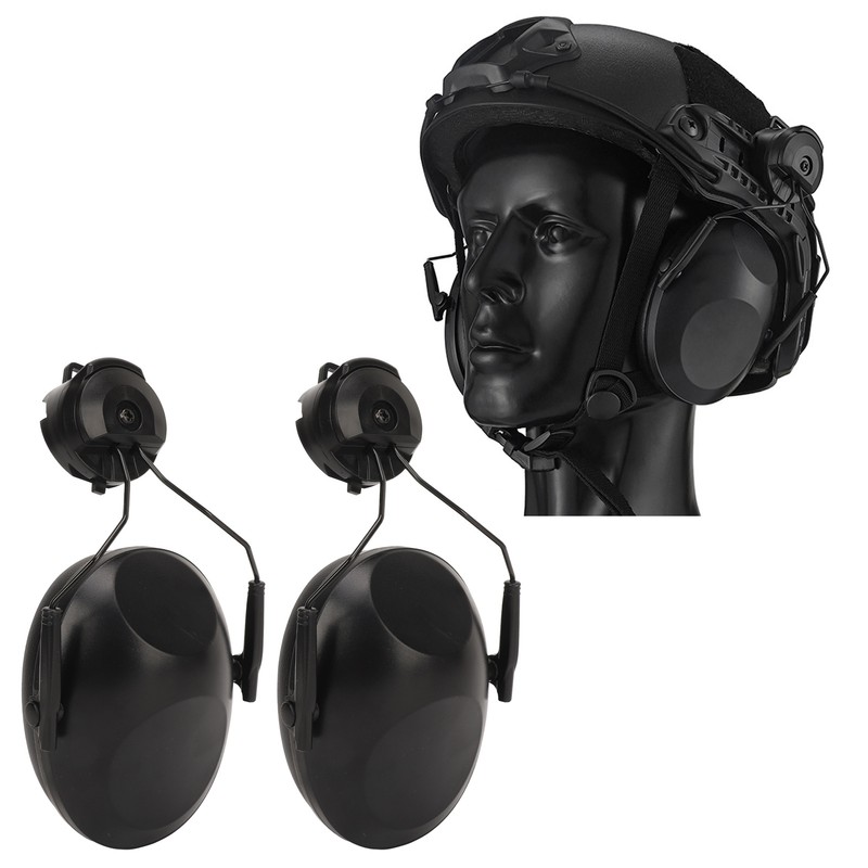 1 Pair Helmet Attachable Ear Muff Noise Canceling Soft Comfortable