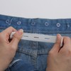Invisible Pants Waist Adjustment Kit + Elastic Threader (for Tracksuits & Hoodies) White 21cm 3ea