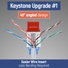 Everest Media Solutions 45° Angled CAT5e Keystone Jack in Orange