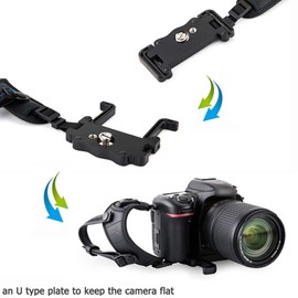 JJC Kamera Handschlaufe für DSLR Kameras Canon Nikon(mit U Typ Plate)