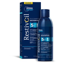 Restivoil Derma Expert Anti-Dandruff Oil Shampoo 5 in 1 for All Hair Types, Sensitive Skin, 250 ml