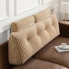Z-hom Large Wedge Pillow Headboard, Full Triangular Headboard Pillow, Reading