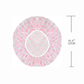 Meiyea 4 Pcs Shower Cap, Reusable Plastic Shower Hats for long hair, Waterproof Elastic Hair Bath Caps for Kids Women Men for SPA Salon Hair Mask