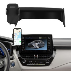 Car Phone Holder Fit for Toyota Corolla 2019-2025/Corolla Cross 2022-2025 Accessories, Cell Phone Mount with Dash Organizer 8-Inch Screen Fixed Clip Hands-Free 360° Rotation