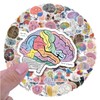UBOFUGS 50 Pcs Brain Stickers Pack | Colorful Brain Stickers